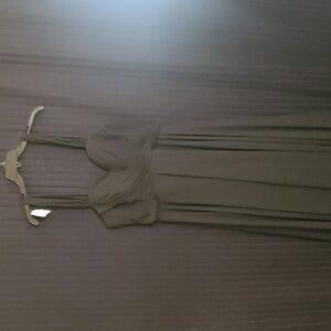 Bridesmaid Black Tie Up Back Flowy Dress Size